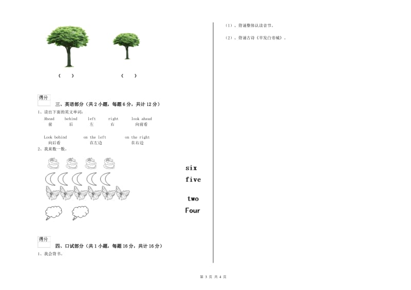 重点幼儿园大班能力提升试题B卷 附解析.doc_第3页