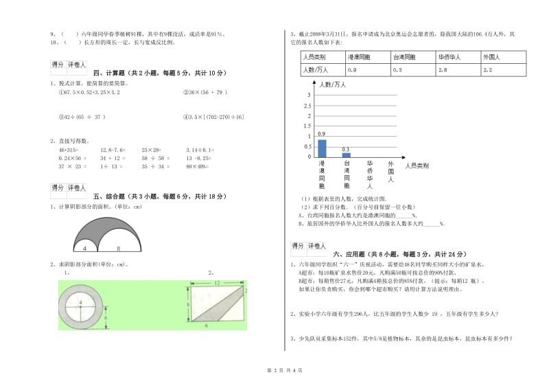 2019年实验小学小升初数学能力测试试卷B卷 豫教版（附解析）.doc_第2页