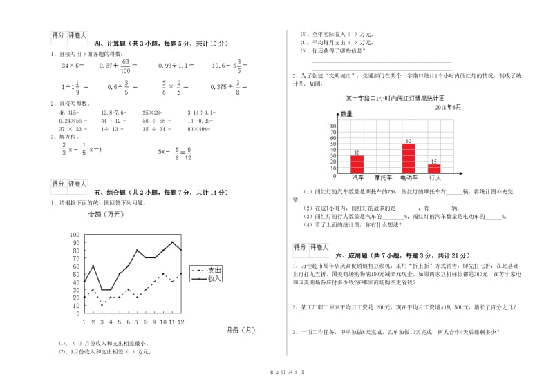 2019年六年级数学【下册】开学检测试题 浙教版（附解析）.doc_第2页