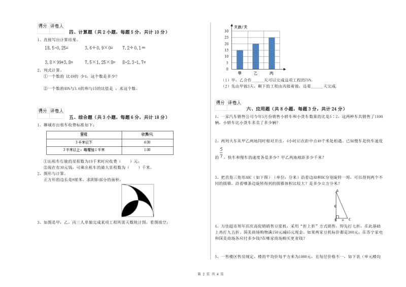 2019年实验小学小升初数学过关检测试题C卷 江西版（含答案）.doc_第2页