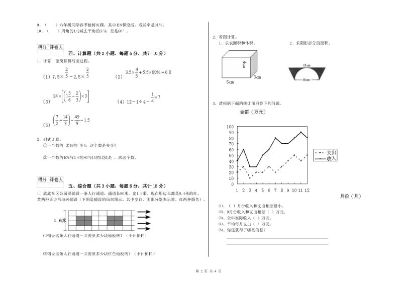 2019年实验小学小升初数学考前检测试题C卷 豫教版（含答案）.doc_第2页