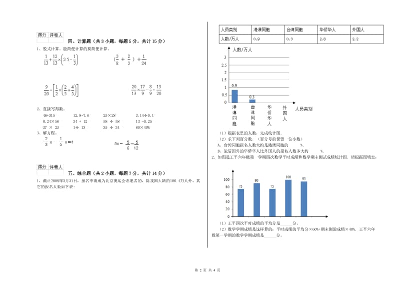 2019年六年级数学【下册】全真模拟考试试题 赣南版（附解析）.doc_第2页