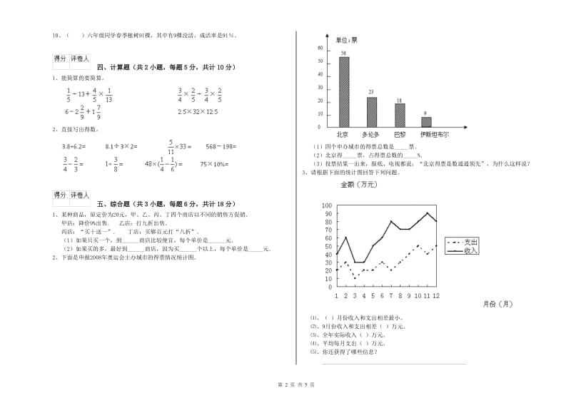 2019年实验小学小升初数学考前练习试题C卷 上海教育版（附答案）.doc_第2页