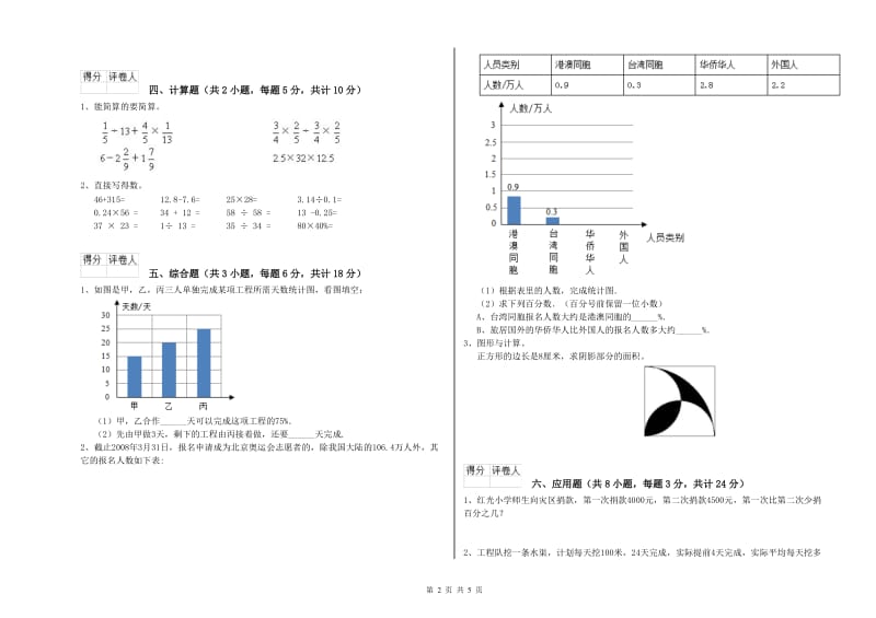 2019年实验小学小升初数学能力测试试卷A卷 新人教版（含答案）.doc_第2页