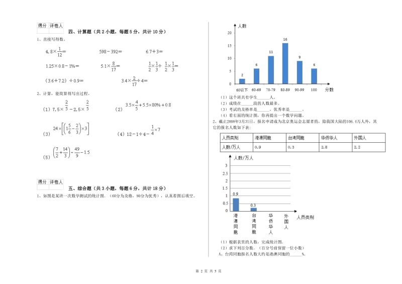 2019年实验小学小升初数学能力提升试卷C卷 苏教版（附答案）.doc_第2页