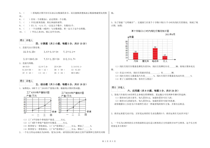 2019年实验小学小升初数学自我检测试卷B卷 上海教育版（含答案）.doc_第2页