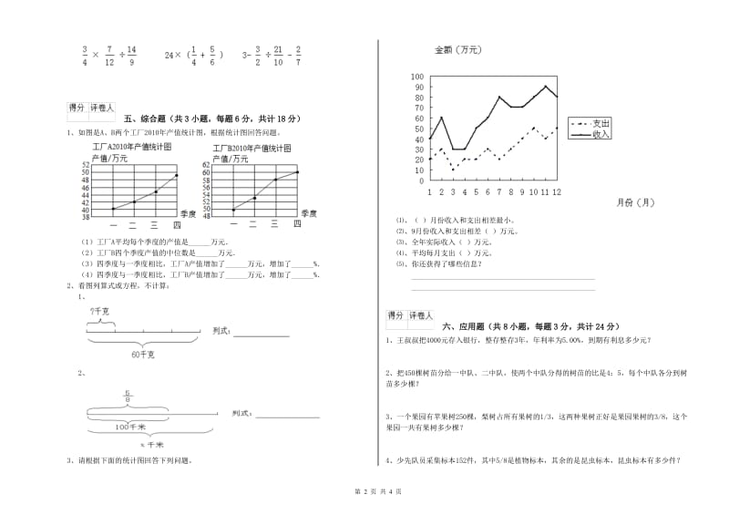 2019年实验小学小升初数学每周一练试卷C卷 人教版（附答案）.doc_第2页