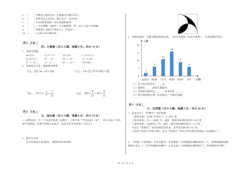 2019年实验小学小升初数学提升训练试卷D卷 江西版（附答案）.doc_第2页