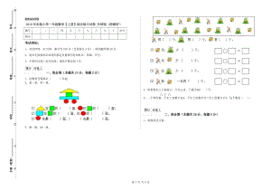 2019年實驗小學(xué)一年級數(shù)學(xué)【上冊】綜合練習(xí)試卷 外研版（附解析）.doc