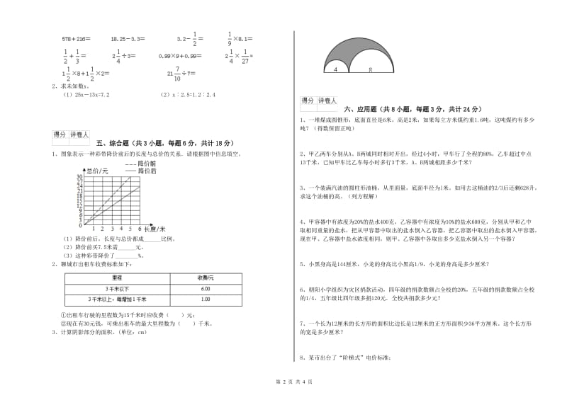 2019年实验小学小升初数学综合练习试题D卷 上海教育版（含答案）.doc_第2页