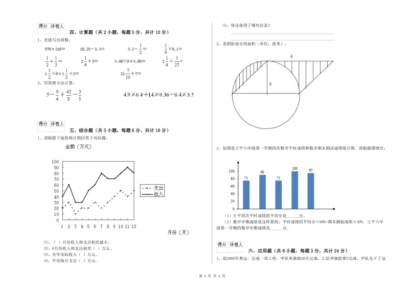 2019年实验小学小升初数学模拟考试试卷D卷 沪教版（附解析）.doc_第2页