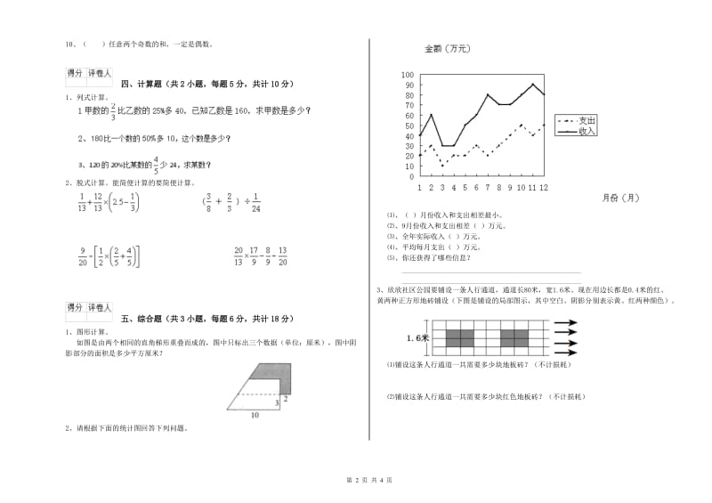 2019年实验小学小升初数学强化训练试题C卷 上海教育版（含答案）.doc_第2页