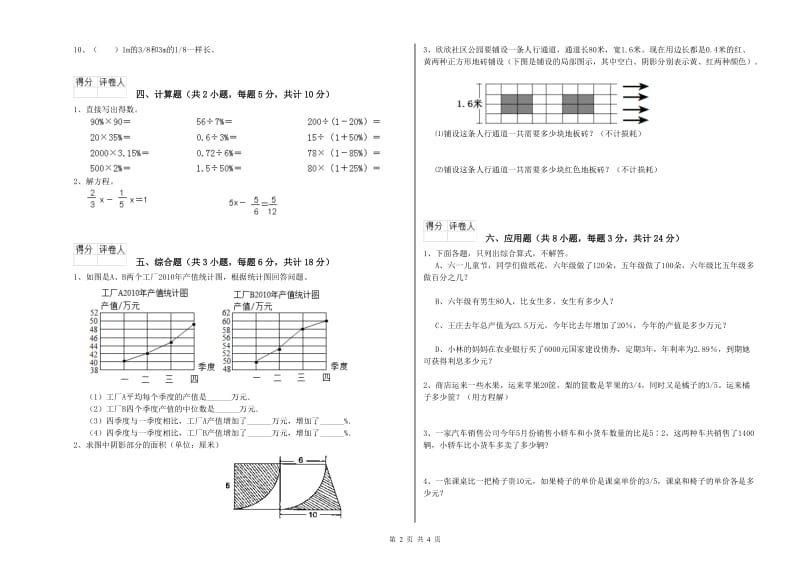 2019年实验小学小升初数学强化训练试题C卷 江苏版（附解析）.doc_第2页