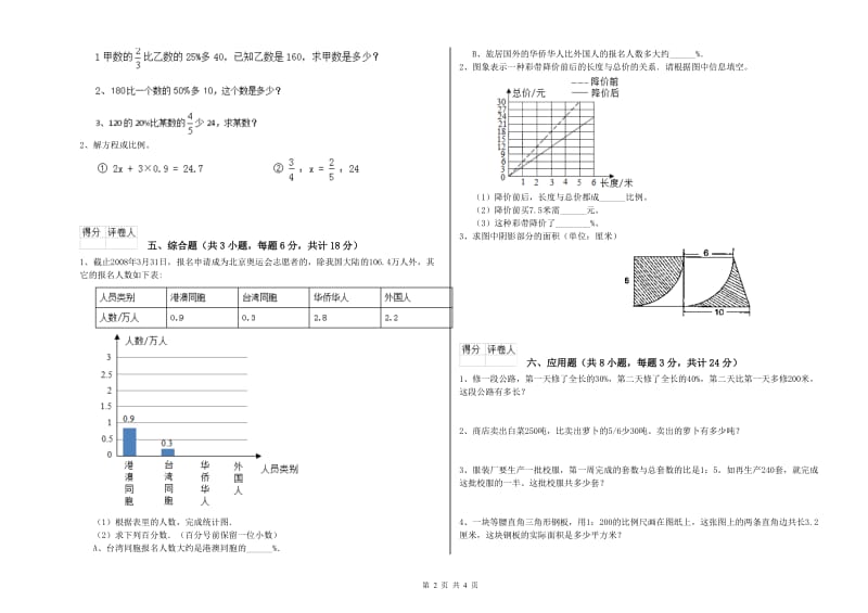 2019年实验小学小升初数学每周一练试卷D卷 浙教版（含答案）.doc_第2页