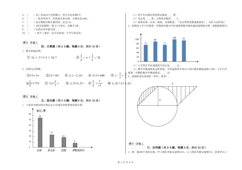 2019年实验小学小升初数学能力提升试卷B卷 赣南版（附答案）.doc_第2页