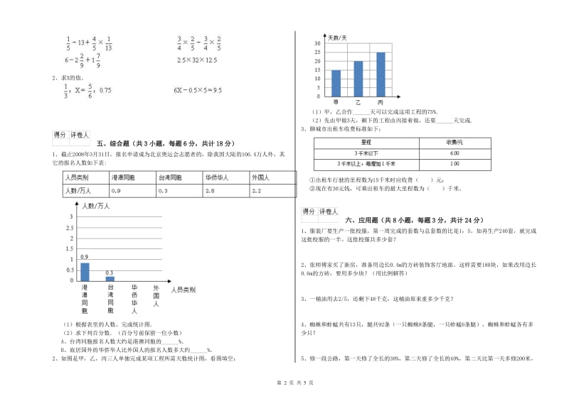 2019年实验小学小升初数学提升训练试卷C卷 上海教育版（附解析）.doc_第2页