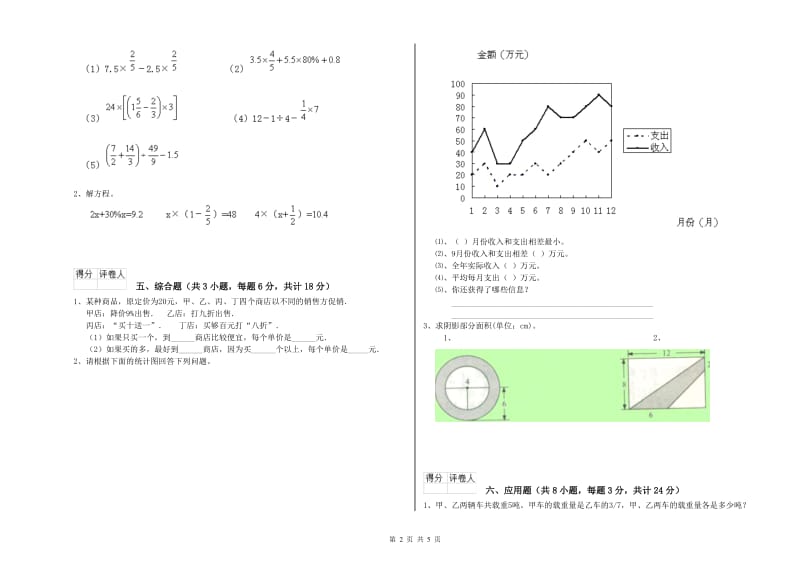 2019年实验小学小升初数学过关检测试卷D卷 湘教版（含答案）.doc_第2页