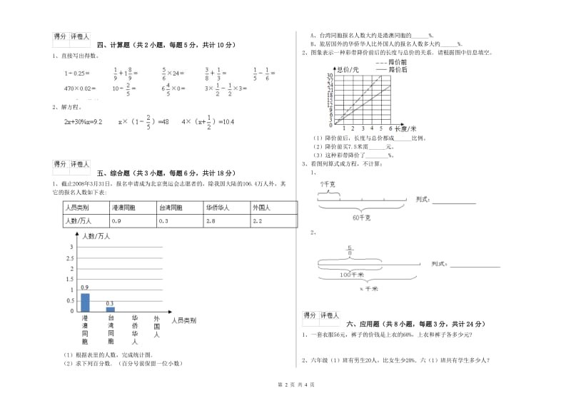 2019年实验小学小升初数学强化训练试卷C卷 浙教版（含答案）.doc_第2页