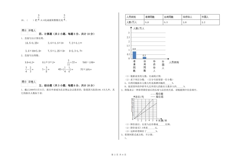 2019年实验小学小升初数学能力提升试题C卷 新人教版（附答案）.doc_第2页