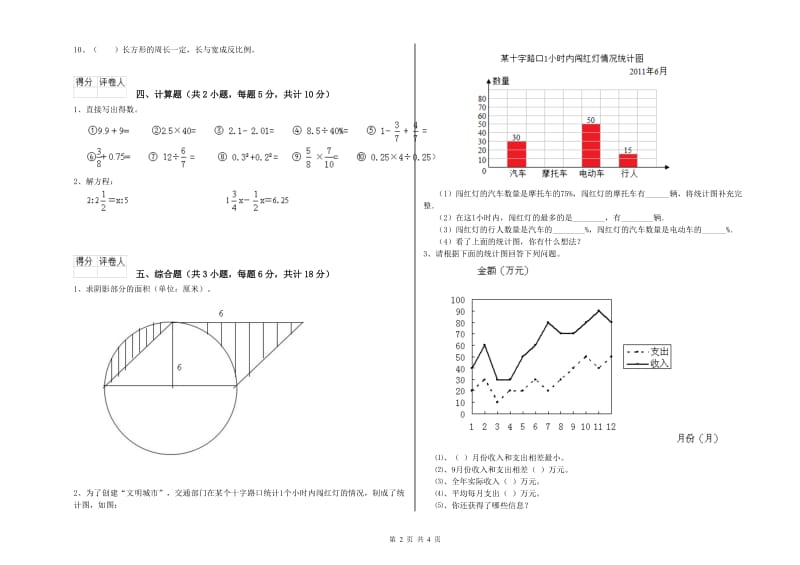 2019年实验小学小升初数学模拟考试试题A卷 外研版（含答案）.doc_第2页