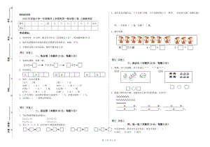 2019年實驗小學一年級數(shù)學上學期每周一練試卷C卷 上海教育版.doc