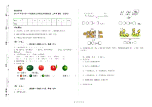 2019年實(shí)驗(yàn)小學(xué)一年級數(shù)學(xué)上學(xué)期過關(guān)檢測試卷 上海教育版（含答案）.doc