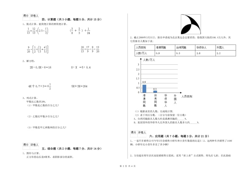 2020年六年级数学【下册】每周一练试题 浙教版（附解析）.doc_第2页