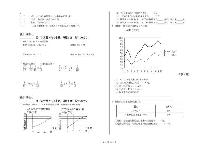 2019年实验小学小升初数学能力检测试题A卷 新人教版（含答案）.doc_第2页