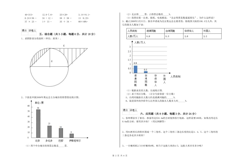 2019年实验小学小升初数学过关检测试卷B卷 苏教版（附解析）.doc_第2页