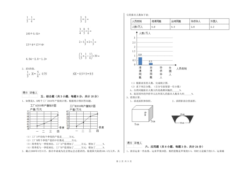 2020年实验小学小升初数学能力提升试卷D卷 北师大版（含答案）.doc_第2页