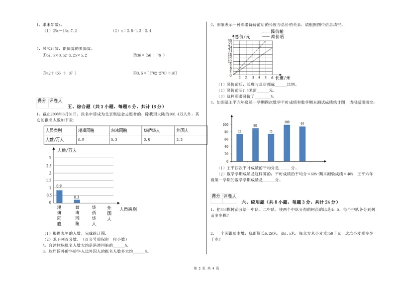 2020年实验小学小升初数学模拟考试试题A卷 赣南版（附答案）.doc_第2页