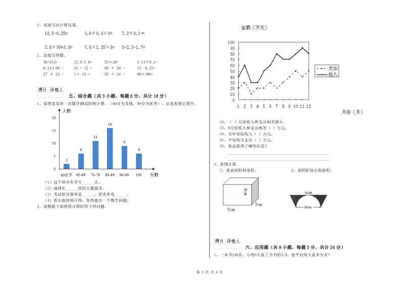 2020年实验小学小升初数学综合检测试卷D卷 苏教版（附解析）.doc_第2页