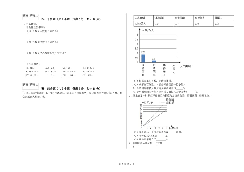 2020年实验小学小升初数学提升训练试题C卷 江苏版（附解析）.doc_第2页