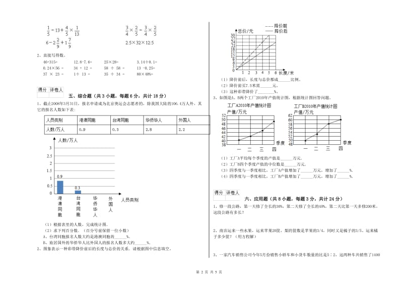 2020年实验小学小升初数学提升训练试题B卷 新人教版（附答案）.doc_第2页