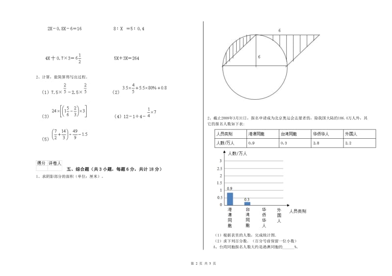 2020年实验小学小升初数学能力提升试题B卷 新人教版（含答案）.doc_第2页