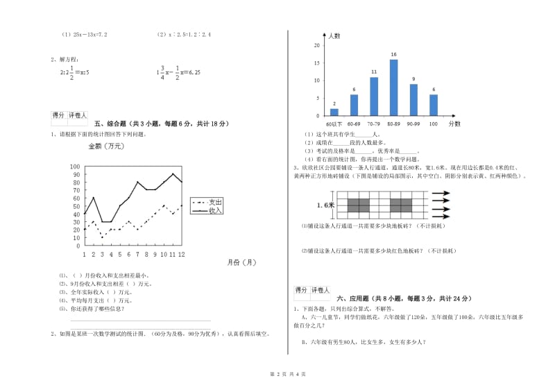 2020年实验小学小升初数学综合练习试卷D卷 新人教版（附解析）.doc_第2页