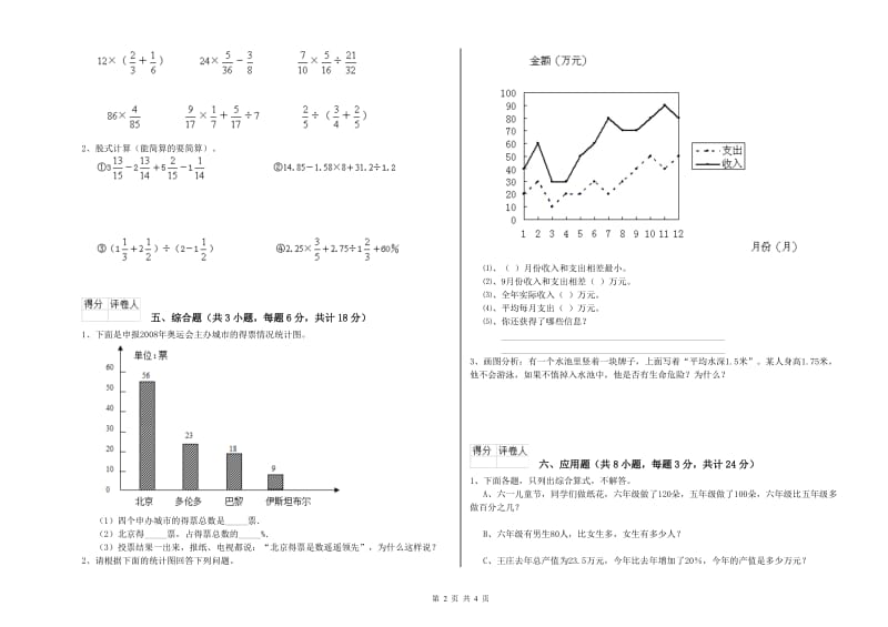 2020年实验小学小升初数学综合练习试卷A卷 赣南版（附解析）.doc_第2页