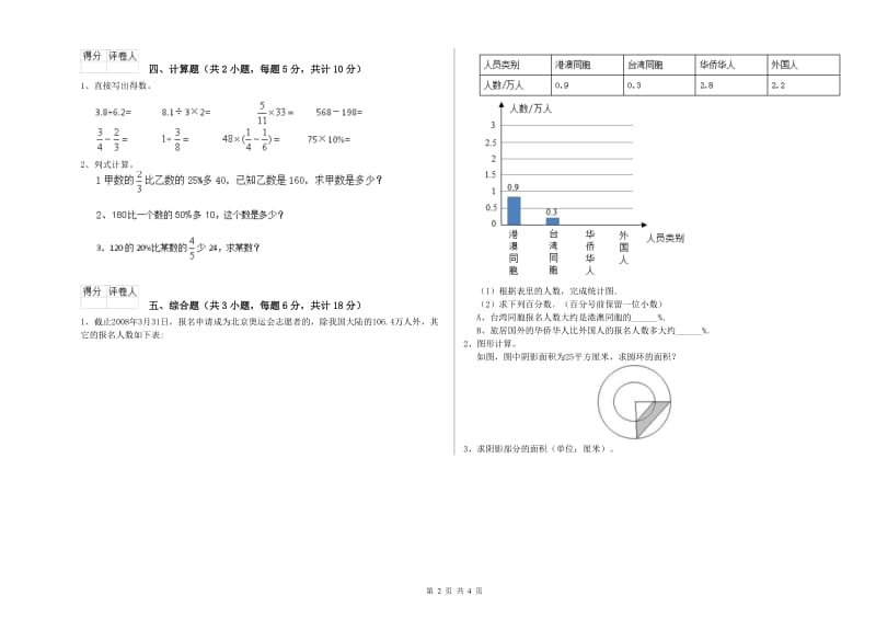 2020年实验小学小升初数学全真模拟考试试题C卷 沪教版（附答案）.doc_第2页