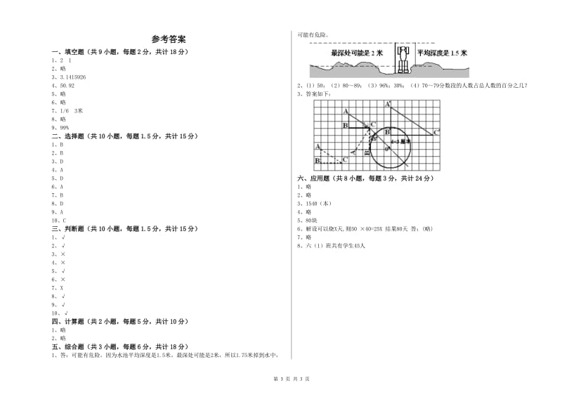 2020年实验小学小升初数学考前检测试卷C卷 长春版（附答案）.doc_第3页