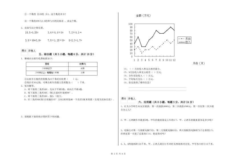 2020年实验小学小升初数学综合练习试题D卷 江西版（附解析）.doc_第2页