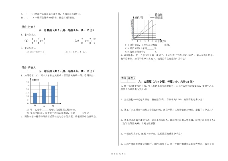 2020年实验小学小升初数学综合检测试题A卷 人教版（附解析）.doc_第2页