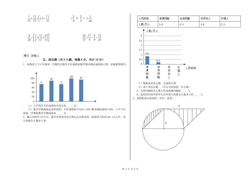 2020年实验小学小升初数学模拟考试试卷D卷 新人教版（附答案）.doc_第2页