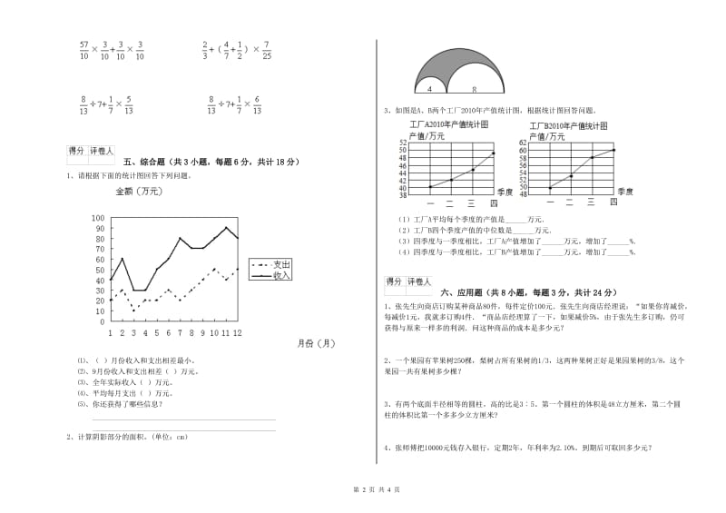 2020年实验小学小升初数学考前检测试题A卷 新人教版（含答案）.doc_第2页