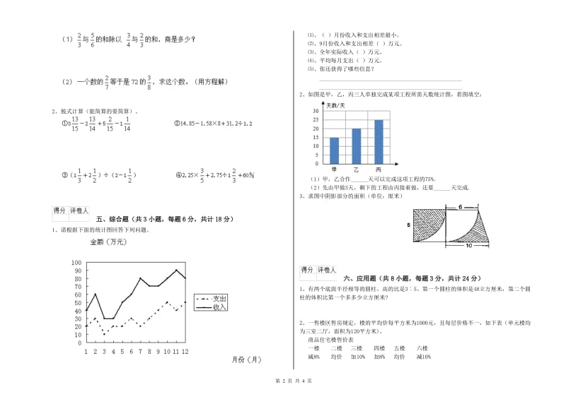 2020年实验小学小升初数学每周一练试卷D卷 北师大版（含答案）.doc_第2页