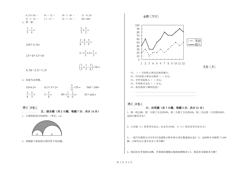 2020年六年级数学下学期能力检测试卷 浙教版（附解析）.doc_第2页