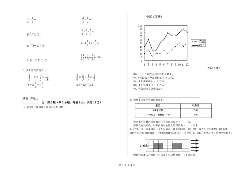 2020年实验小学小升初数学模拟考试试题C卷 长春版（含答案）.doc_第2页