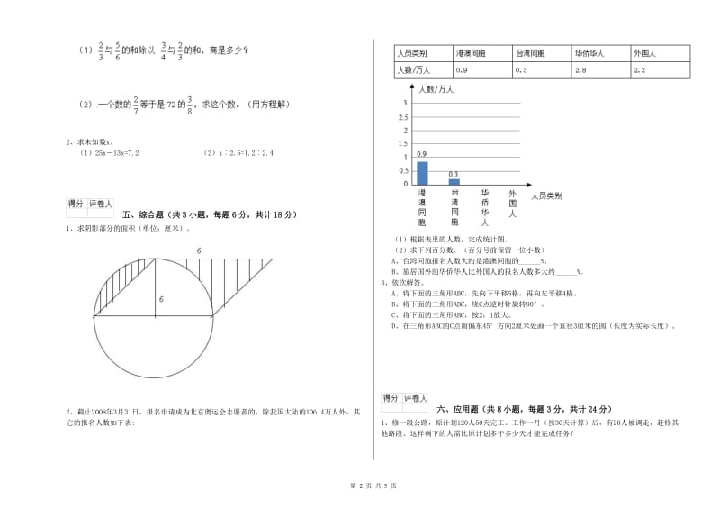 2020年实验小学小升初数学每日一练试卷B卷 上海教育版（含答案）.doc_第2页