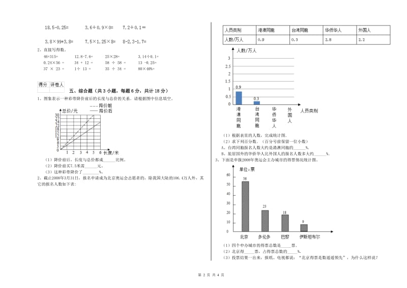 2020年实验小学小升初数学每日一练试卷C卷 人教版（附解析）.doc_第2页