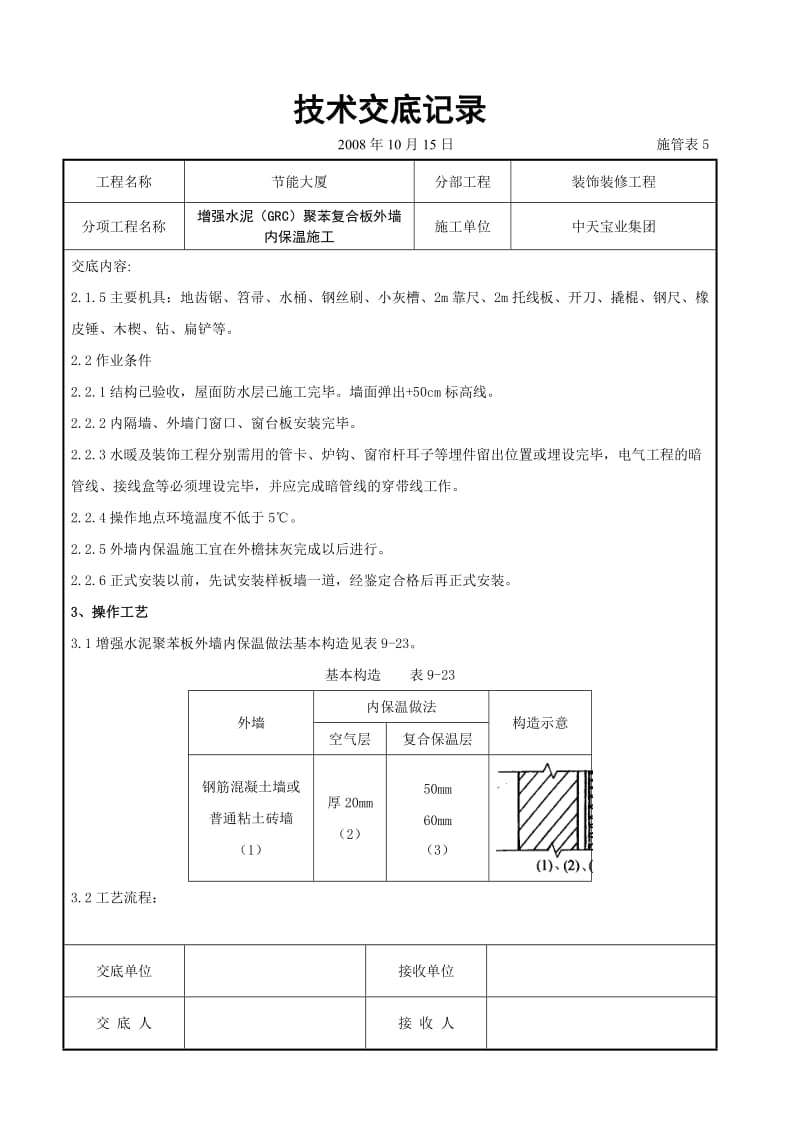 增强水泥（GRC）聚苯复合板外墙内保温施工交底记录_第2页