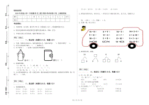 2020年實(shí)驗(yàn)小學(xué)一年級(jí)數(shù)學(xué)【上冊(cè)】期末考試試卷D卷 上海教育版.doc